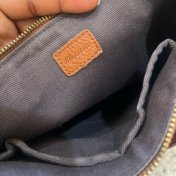 Madewell Transport Brown Tote Crossbody Cognac Leather double handle Bag - Picture 8 of 14